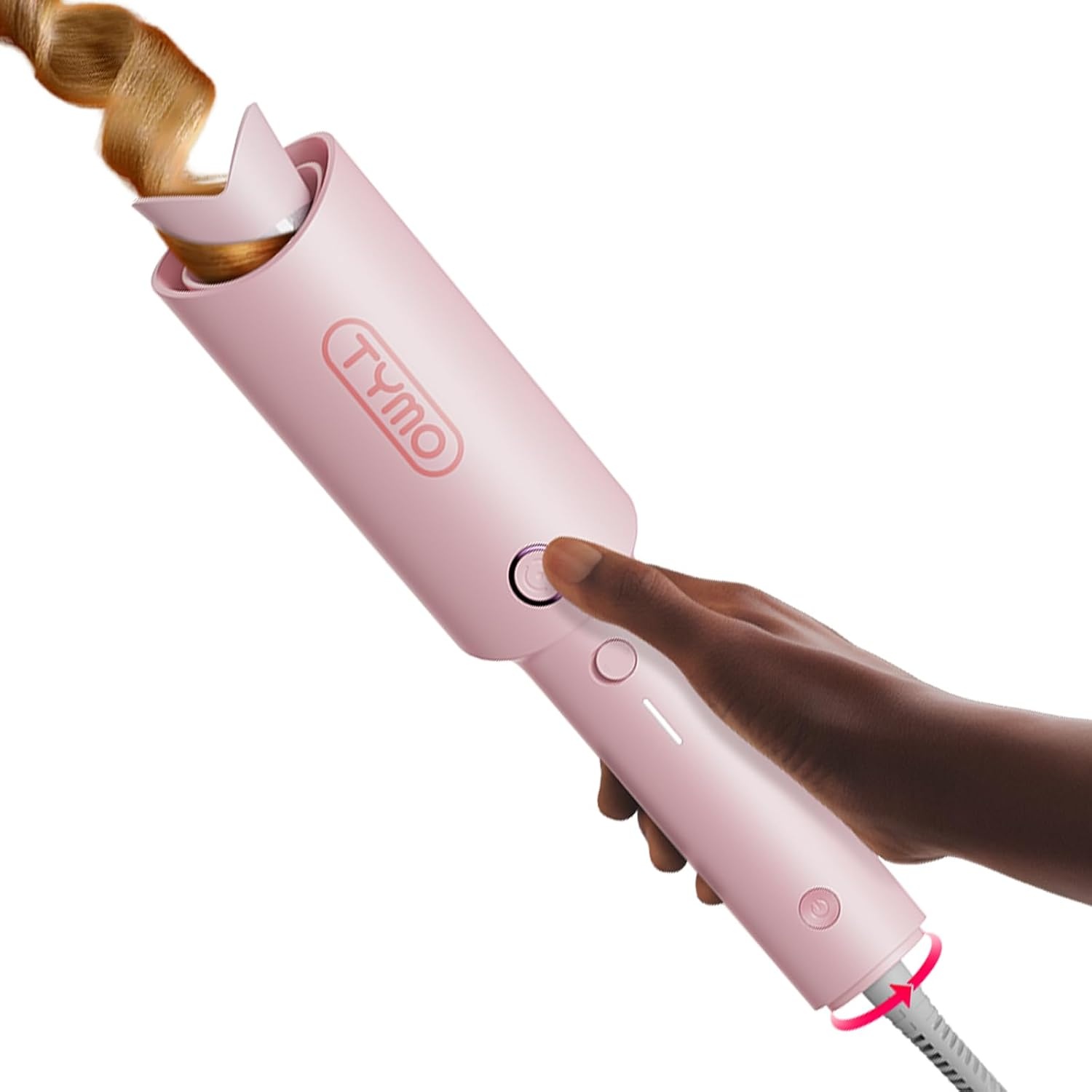 image:imageTYMO Automatic Rotating Curling Iron TYMO CURLPRO Beach Waves Hair CurlerPink