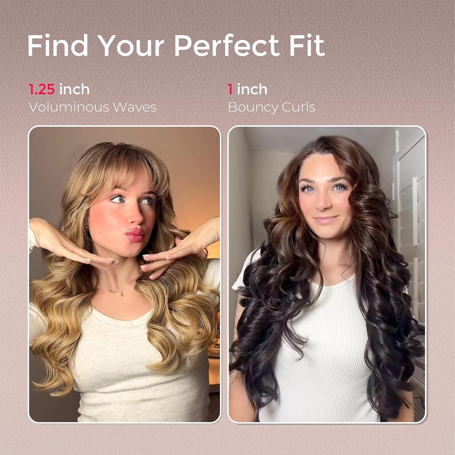 image:imageTYMO CurlPro Plus Automatic Rotating Curling Iron Upgraded Long Barrel Curling Wand for Beach Waves amp Long Hair Ceramic Hair Curler for Women AntiScald 600M Ionic Dual Voltage Gold 1 InchGold