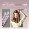 TYMO CurlPro Plus Automatic Rotating Curling Iron – Upgraded Long Barrel Curling Wand for Beach Waves & Long Hair, Ceramic Hair Curler for Women, Anti-Scald, 600M Ionic, Dual Voltage, Gold, 1 Inch(Gold Blush)