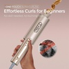 TYMO CurlPro Plus Automatic Rotating Curling Iron – Upgraded Long Barrel Curling Wand for Beach Waves & Long Hair, Ceramic Hair Curler for Women, Anti-Scald, 600M Ionic, Dual Voltage, Gold, 1 Inch(Gold)