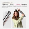 TYMO CurlPro Plus Automatic Rotating Curling Iron – Upgraded Long Barrel Curling Wand for Beach Waves & Long Hair, Ceramic Hair Curler for Women, Anti-Scald, 600M Ionic, Dual Voltage, Gold, 1 Inch(Grey)