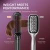 TYMO Flat Iron Hair Straightener Brush 2 in 1, 200M Ions Ceramic Hot Comb(Black)