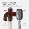 TYMO Flat Iron Hair Straightener Brush 2 in 1, 200M Ions Ceramic Hot Comb(Gold)
