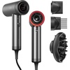 TYMO Blow Dryer with Comb & Diffuser, 110,000RPM Professional Hair Dryer(Metal Gray)